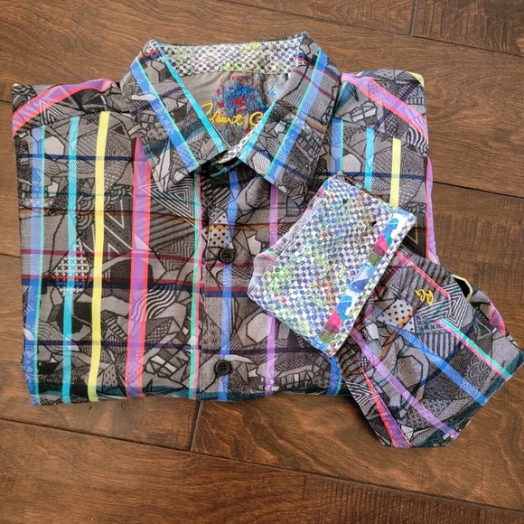 Robert Graham Vibrant Color Front Button Down Shirt - Picture 4 of 5